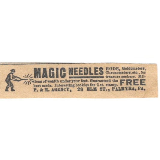 Magic Needles P&M Agency Palmyra PA 1910 Magazine Ad AF1-SS9