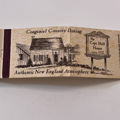 The Cape Half House West Harwich Cape Cod Vintage Matchbook Cover TB6-MB1-10