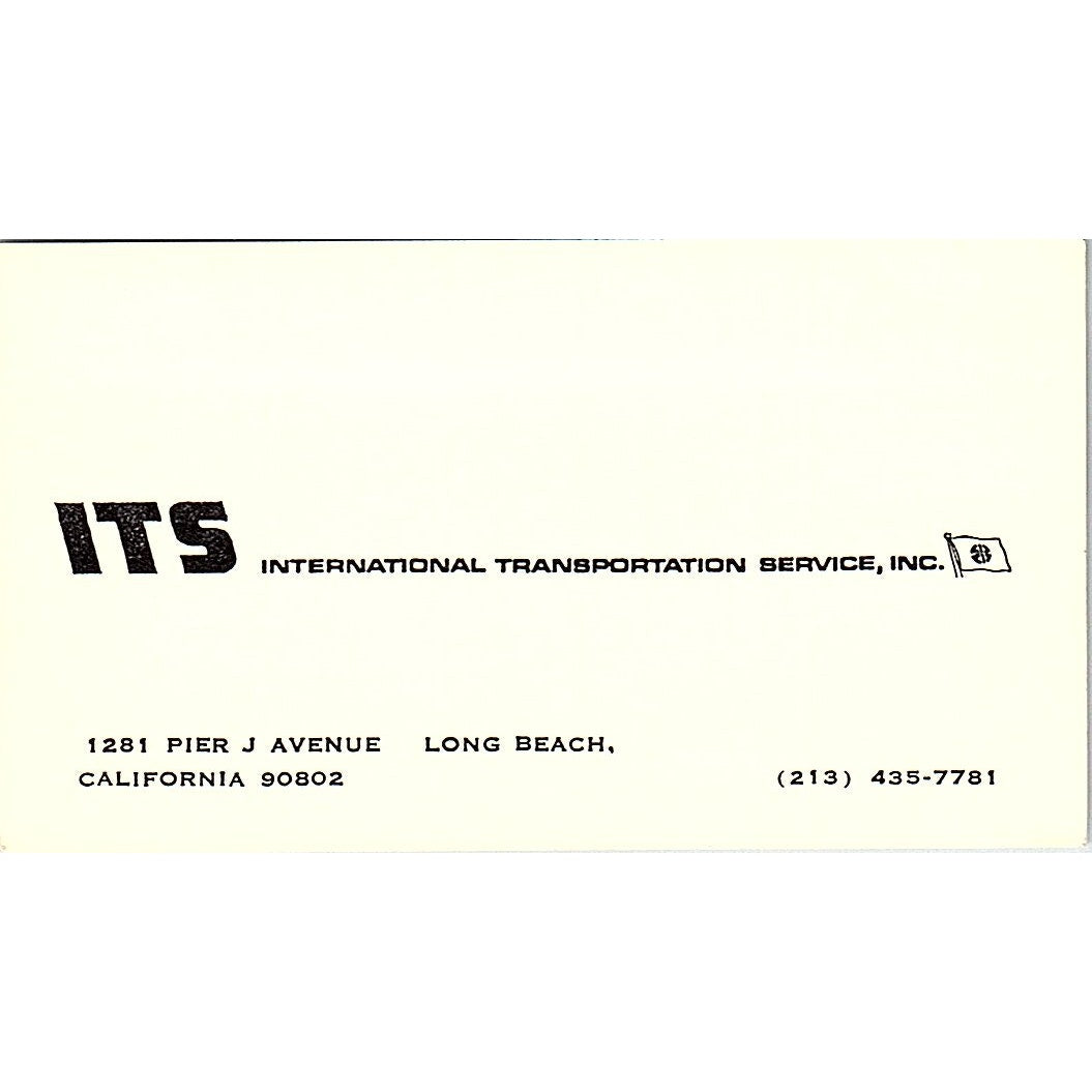 International Transportation Service Long Beach CA  Business Card SB4-B11