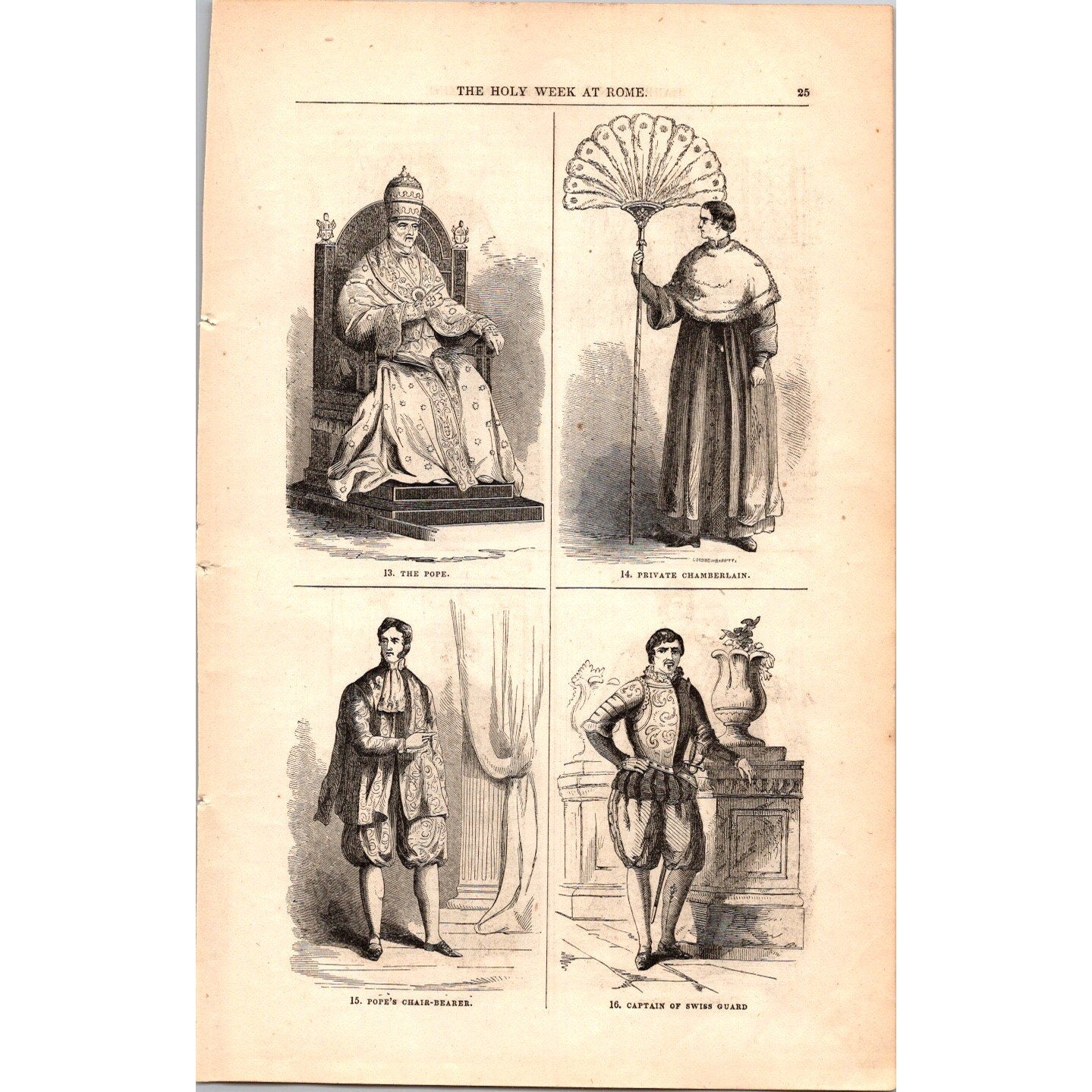 The Holy Week at Rome - Roman Catholic - 3 Pages 1854 Article I19