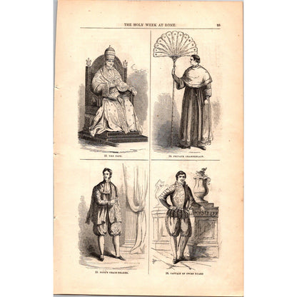The Holy Week at Rome - Roman Catholic - 3 Pages 1854 Article I19