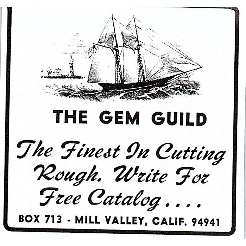 The Gem Guild Mill Valley CA 1972 Ad AF8-M1