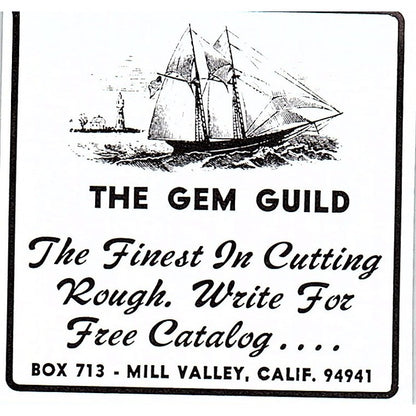 The Gem Guild Mill Valley CA 1972 Ad AF8-M1