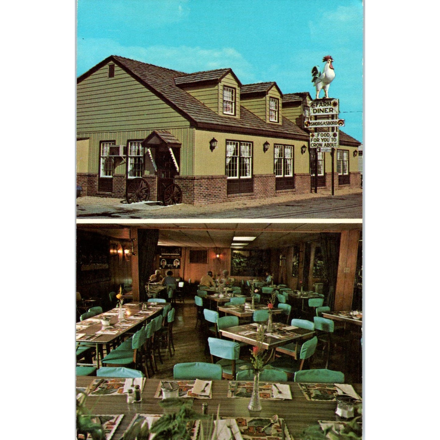 Lancaster County Farm Diner Elizabethtown PA Dutch Country Postcard PD7