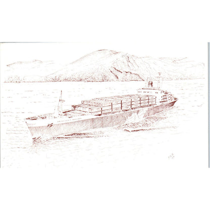 President Madison American President Lines Container Ship Vintage Postcard PC17