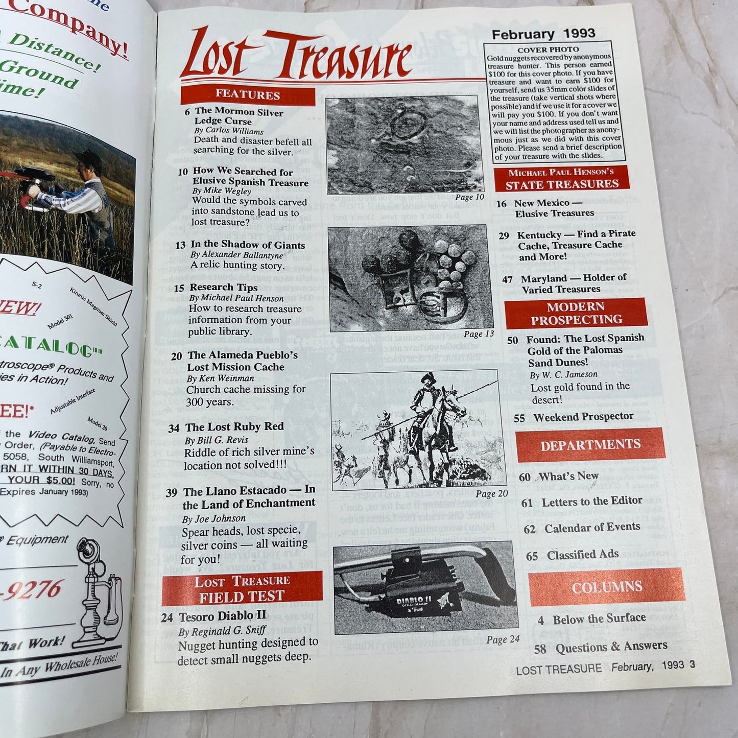 1993 Feb - Lost Treasure Magazine - Treasure Hunting Gold Prospecting M14