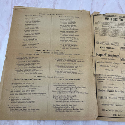 1886 St. Louis Exposition Musical Programme Friday Oct 22 1886 TI9-P4