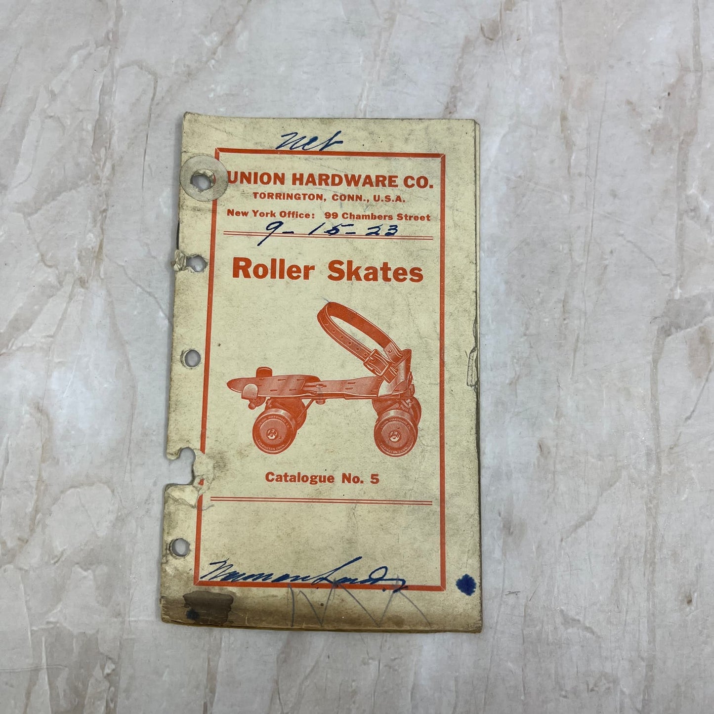 1923 Union Hardware Co. Roller Skates Catalog No. 5 Torrington CT TG9-E1