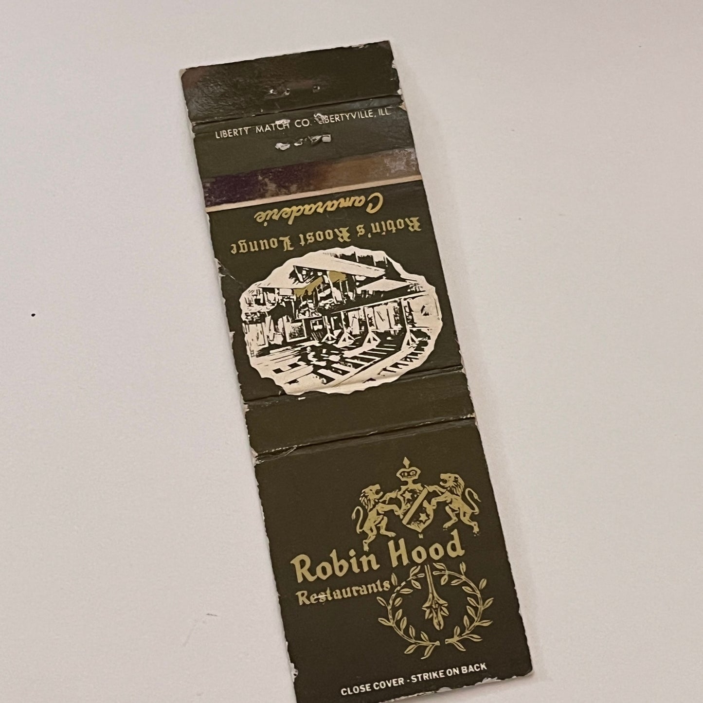 Robin Hood Restaurants Chicago Michigan City Duluth Matchbook Cover TB6-MB2-2