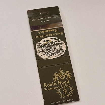 Robin Hood Restaurants Chicago Michigan City Duluth Matchbook Cover TB6-MB2-2