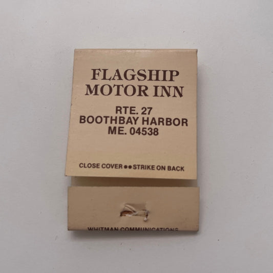 Flagship Motor Inn Boothbay Harbor Maine Vintage Matchbook Cover TB8-MB-2