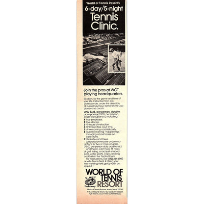 Arthur Ashe Director of Tennis - Doral Country Club Miami 1977 Ad AF3-5