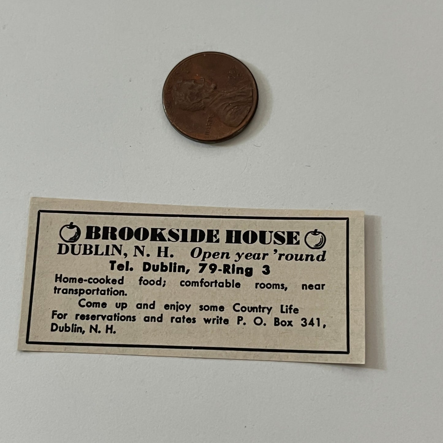 Brookside House Country Life Dublin NH 1952 Yankee Magazine Ad SAG5-S1