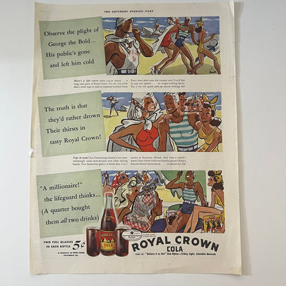 1939 Royal Crown RC Cola Advertisement George The Bold Bob Ripley V1-8