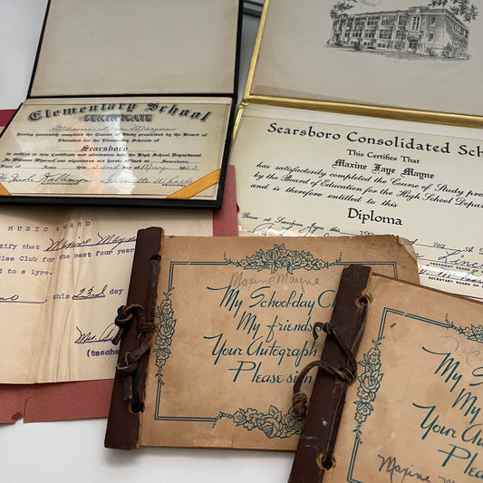 1950s Maxine Faye Mayne Searsboro Iowa Consolidated School Diploma Ephemera TK2