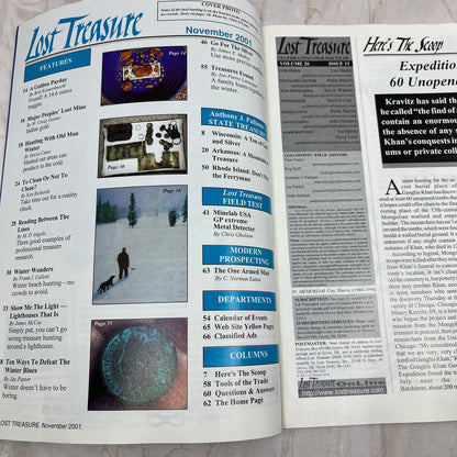2001 Nov - Lost Treasure Magazine - Treasure Hunting Gold Prospecting M14