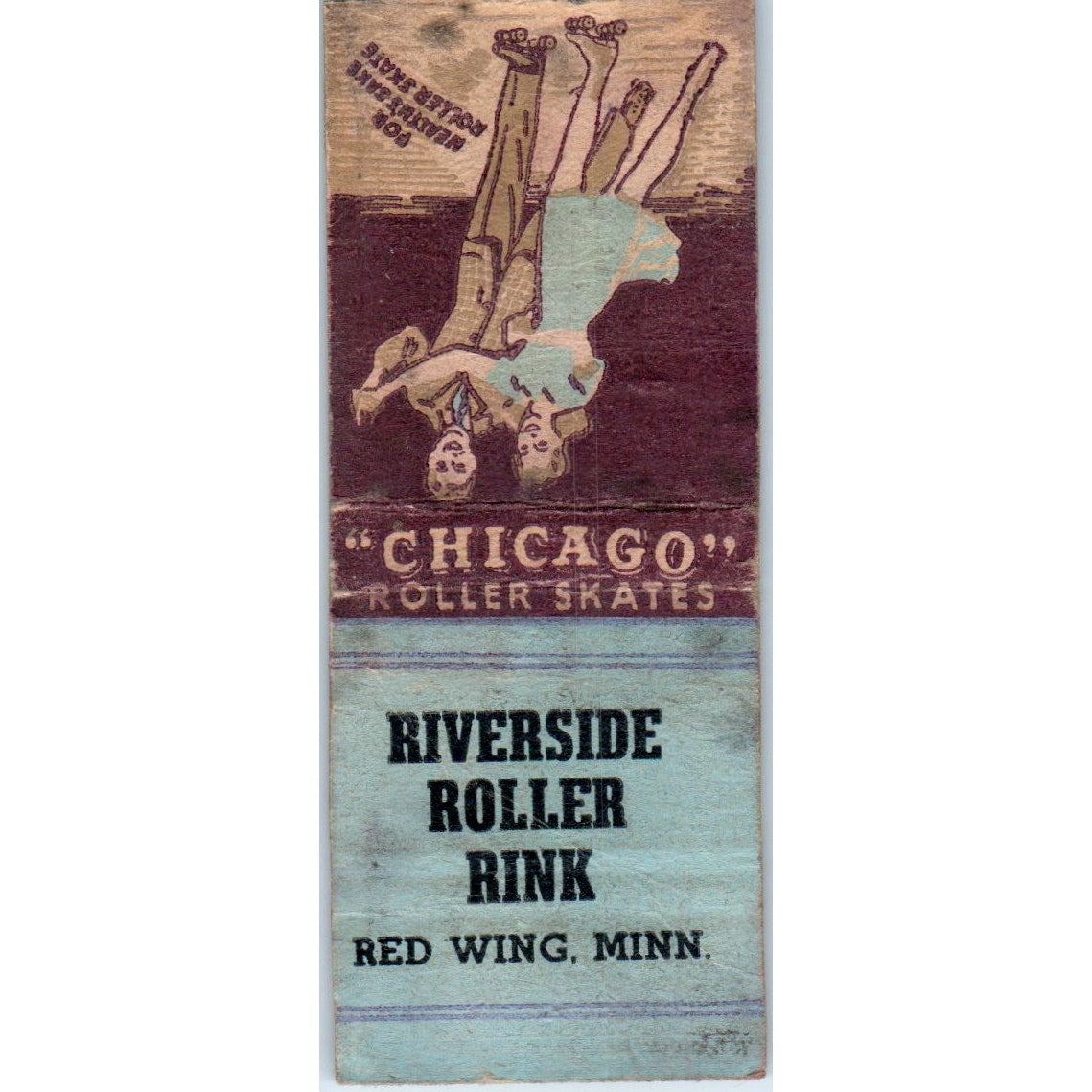 Riverside Roller Rink Red Wing MN Vintage Matchbook Cover SF4-Y2