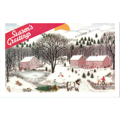1980s Reader's Digest Christmas Greeting Card Pleasantville NY Postal Card PD7