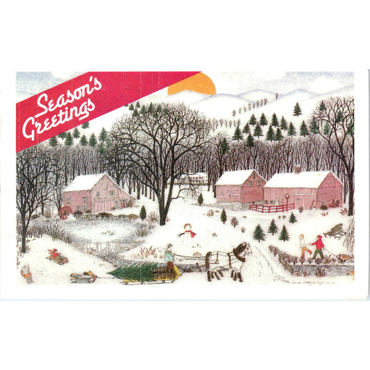 1980s Reader's Digest Christmas Greeting Card Pleasantville NY Postal Card PD7
