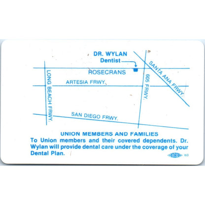 Peter Wylan, DDS Bellflower Dental Group CA Vintage Business Card SD4-B2