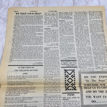 1980 Nov - In the Steps of the Treasure Hunter Newspaper - Grand Island FL M11