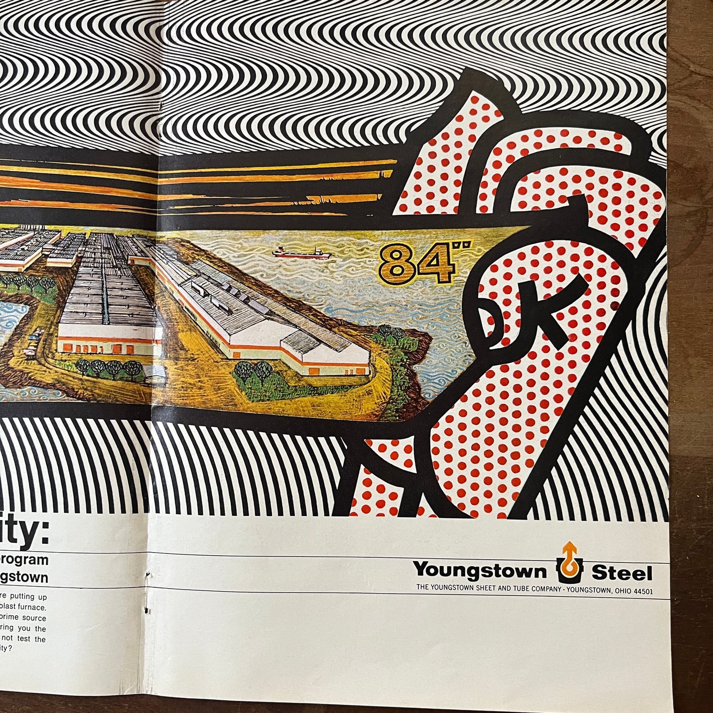 Youngstown Sheet and Tube Co Steel Pop Art OH Fold Out 1967 Ad AG1-16