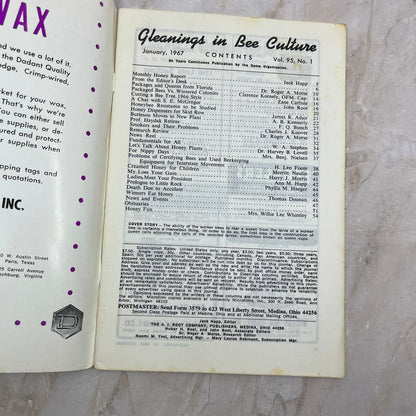 1967 Jan Gleanings in Bee Culture Magazine Bees Beekeeping Honey TD7