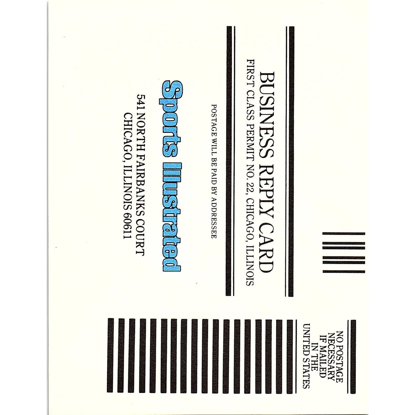 Sports Illustrated For Christmas Postal Mailing Card 1984 Ad AF8-H2