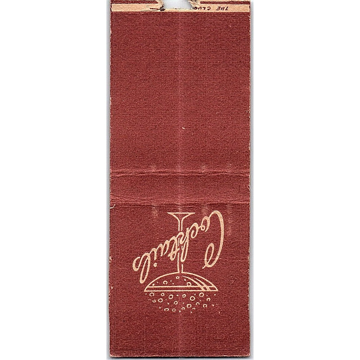 The Club Lounge Wabash Ave Chicago Vintage Matchbook Cover SC7-Y10