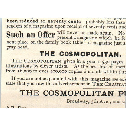 Townsend's Wherewithal for CLSC Students Advertisement 1890 Victorian Ad AE8-CH9