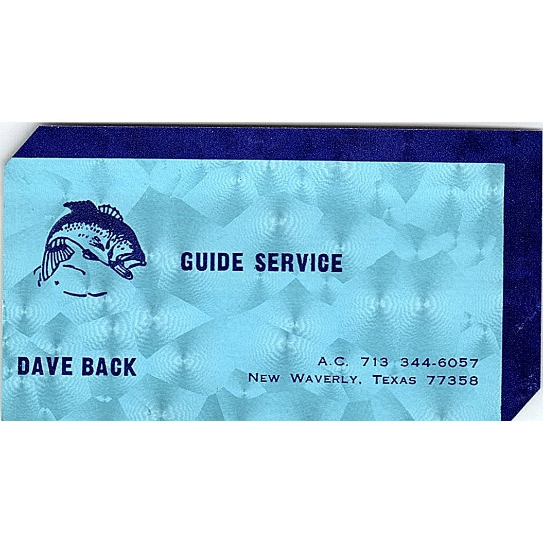 Guide Service Gave Back New Waverly Texas Vintage Business Card SB4-B10
