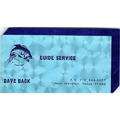 Guide Service Gave Back New Waverly Texas Vintage Business Card SB4-B10