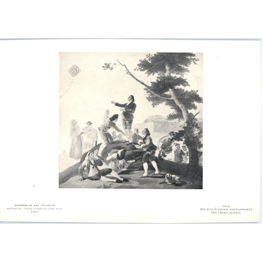 The Kite Cartoon for Tapestry - Goya c1905 Art Print D12