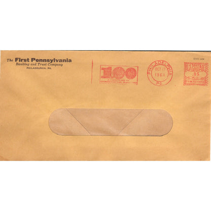 1963 Oct 17 Century of Commercial Banking First PA Banking Envelope TG7-PC3