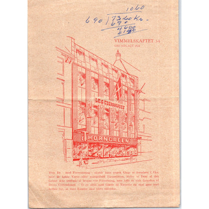 1960s Thorngreen A/S The Toy House Receipt Letterhead AF7-E10