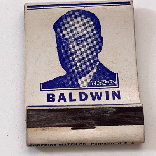 Vote Baldwin for Governor Republican Vintage Matchbook Cover TB8-MB3-2