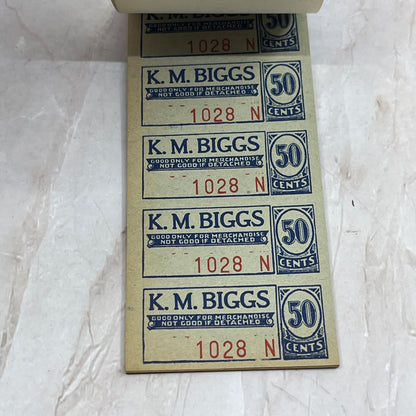 1950s K.M. Biggs Lumberton NC Coupon Booklet P9-2