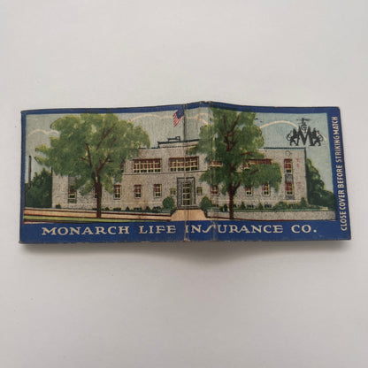 Robert Pobuda Hartford CT Monarch Life Ins Vintage Matchbook Cover TB8-MB2-5