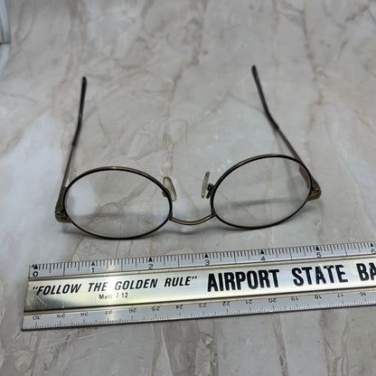 Vintage Oval AOSafety Gold Tone Sunglasses Eyeglasses Frames TE9-G2-9