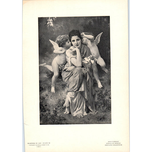 Songs of Spring - Bouguereau c1905 Art Print D16