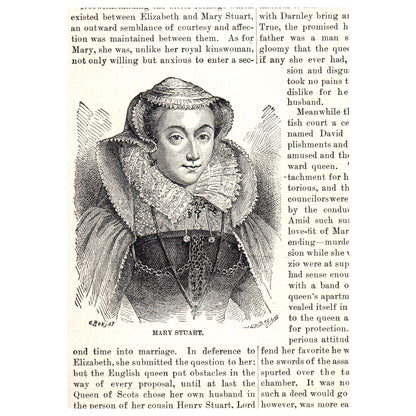 Mary Stuart and Francis II Vierge 1911 Engraving Print AF5-9