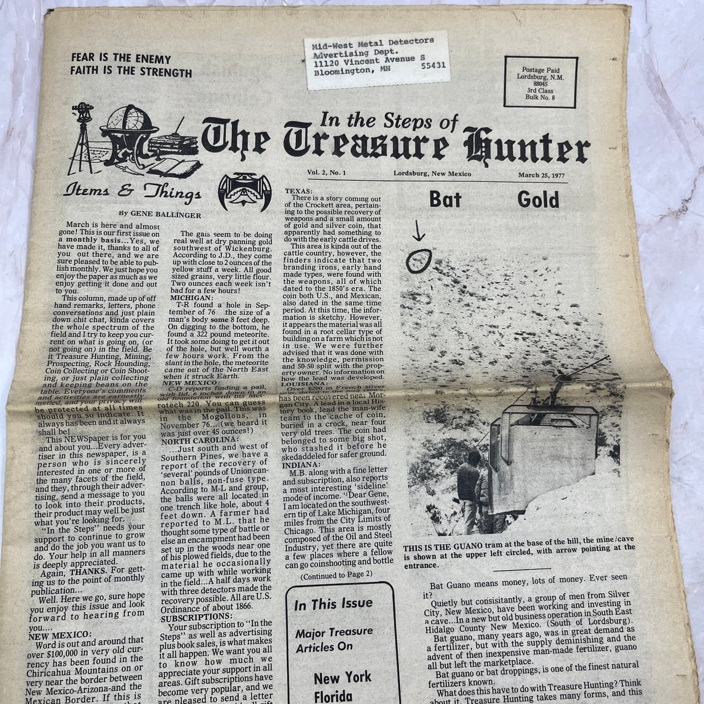 1977 March - In the Steps of the Treasure Hunter Newspaper - Lordsburg NM M11