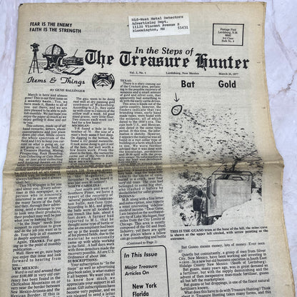 1977 March - In the Steps of the Treasure Hunter Newspaper - Lordsburg NM M11