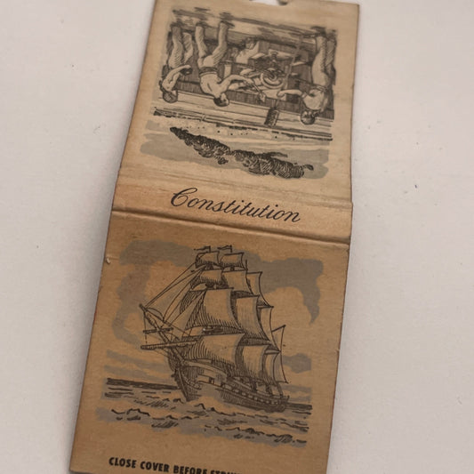 Constitution Ship Vintage Matchbook Cover TB8-MB2-3
