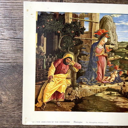 Adoration of the Shepherds - Mantegna Metropolitan Museum of Art Print 9x12 V11