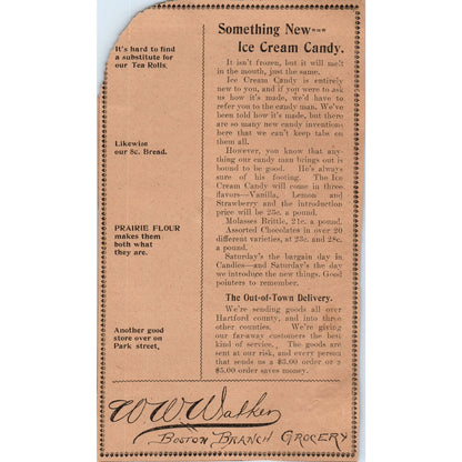 W.W. Walker Boston Branch Grocery Hartford 1901 Newspaper Ad AD8-H1