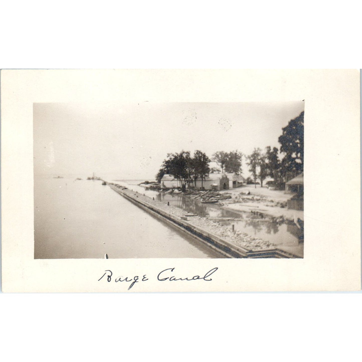 RPPC Barge Canal Original Postcard PC10