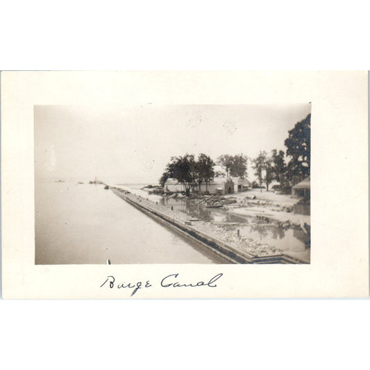 RPPC Barge Canal Original Postcard PC10