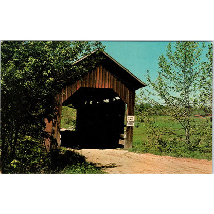 Bean Blossom Covered Bridge Nashville IN Vintage Covered Bridge Postcard PD3