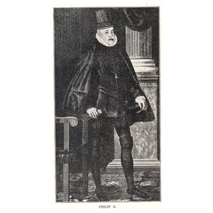 Phillip II 1911 Engraving Print AF5-9